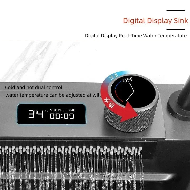 RVS Spoelbak – Keukenspoelbak – Inbouwspoelbak – Digitaal Gemonteerde Kraan – Roestvrij Stalen Bak – 75x45 cm – Digitale Waterkraan met 4 Waterstanden