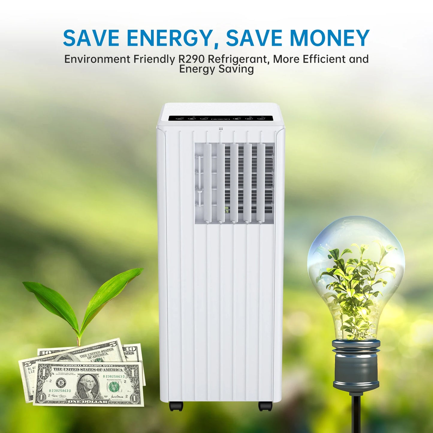 Mobiele Airconditioner – Airco – Luchtontvochtiger – Ventilator – Koeling – 9000 BTU – 30 Liter Ontvochtiging - Wit
