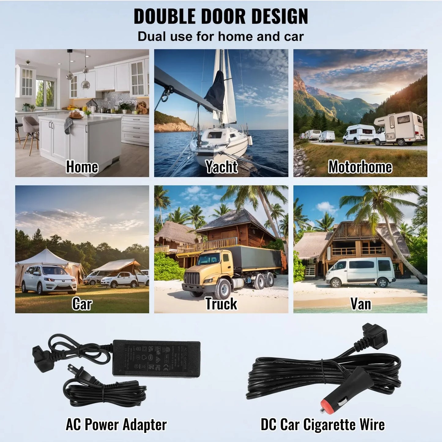 Elektrische Koelbox - Frigobox - Refrigerator - Car Fridge - Draagbaar - 25L - Dual Zone Compressor Koelbox - voor Auto, Camping en Reizen - Coolbox - Besturing via Bluetooth-app op smartphone