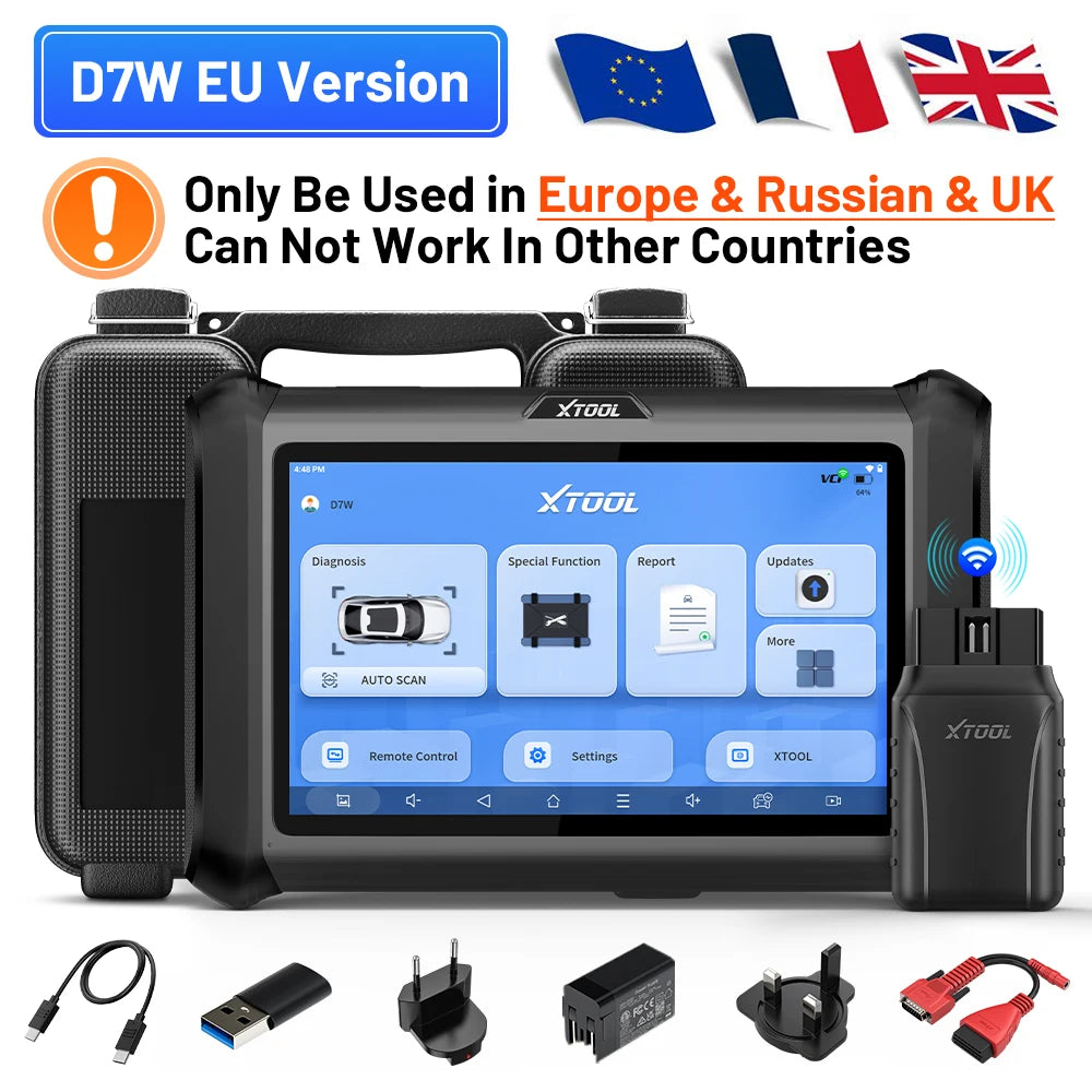 Auto Diagnose Scanner – OBD2 Diagnosetool – ECU Programmer – Autosleutel Programmeerder – Bluetooth Diagnoseapparaat – 7 Inch Touchscreen – WiFi & Bluetooth Verbinding - QUORE