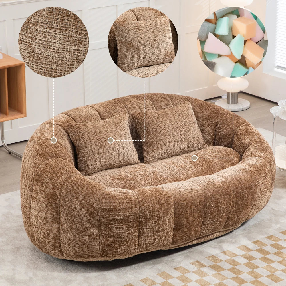 Modern Bean Bag Lazy Sofa Durable Comfort Lounger, High Back Bean Bag Chair Couch, for Adults and Children, for Indoor & Outdoor - QUORE
