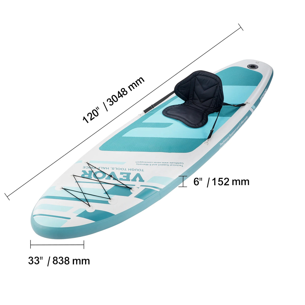 SUP Board - Supboard - Sup Board Inflatable - Kayak - Paddle Board - Kayak - Inflatable Stand Up Paddle Board - with removable Kayak Seat Paddle - 10ft x 33in x 6in