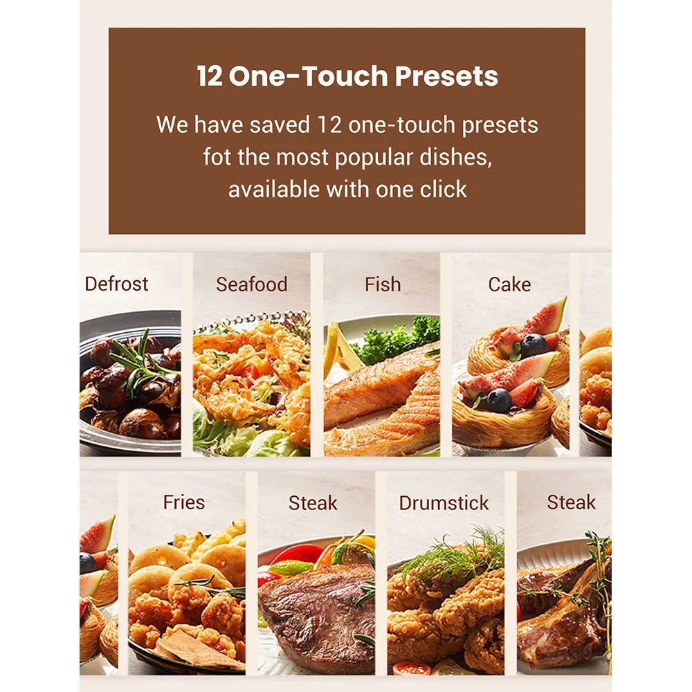Air Fryer - Airfryer Oven - Hot air fryer - 5.5L - 220-240V - PFAS-free - Fast cooking time - Smokeless cooking - Smart Oil Free Air Fryer - App & Voice Control - 1700W - Air Fryers Oven & Oilless Cooker - Black