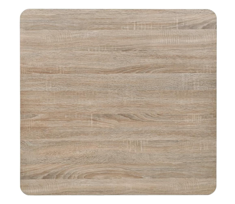 Bistro Tafel – Eettafel – Keukentafel – Bar Tafel – Vierkante Tafel – MDF Met Eikenlook – Compact 80x80 cm