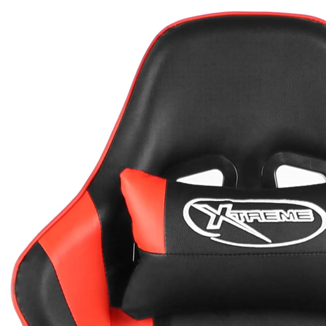 Gamingstoel – Bureaustoel – Gamerstoel – Bureaustoel – Draaistoel – Ergonomisch Design – Verstelbare Hoogte – Rood Zwart PVC
