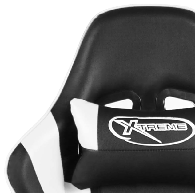Gamingstoel – Bureaustoel – Gamestoel – Draaistoel – Comfi Stoel – Ergonomische Witte PVC Bekleding – Verstelbare Hoogte & Rugleuning