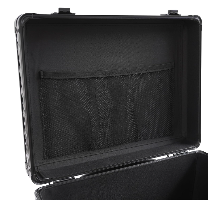Make-Upkoffer – Make-Up Trolley – Beautycase – Cosmetica Koffer – Visagiekoffer – Aluminium – Uitklapbaar Met Slot En 4 Wieltjes