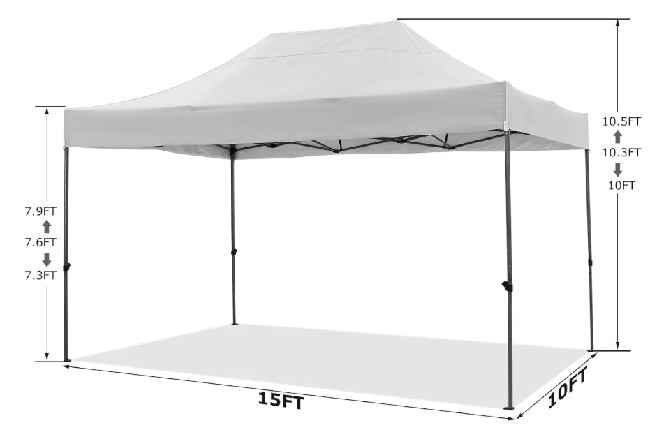 Partytent - Pop-Up Partytenten - Easy up Tent - Vouwtent - Party Tent Opvouwbaar - 3x4.5m - Canopy Tent - Waterdichte - voor Tuin Evenementen - en Feesten - Zonwering - voor Feest - Tuin - Camping of Markt - Blauw