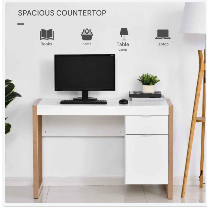 Bureau – Werkplek – Schrijftafel – Thuiswerkplek – Opbergruimte – Melamine Afwerking – Compact Formaat