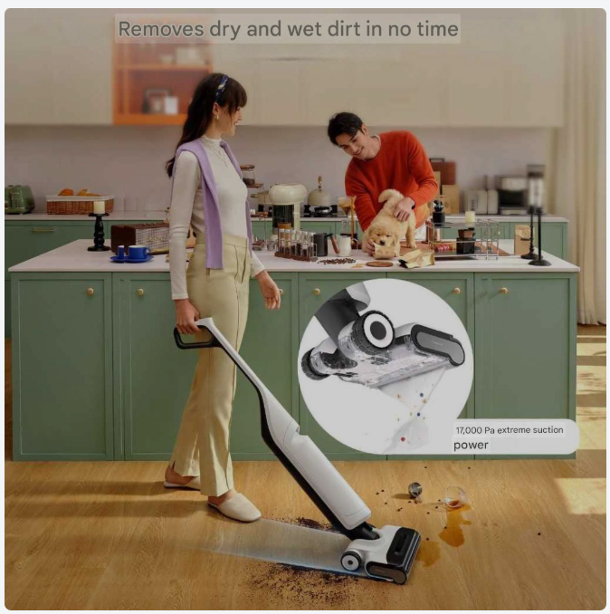 Robotstofzuiger – Dweilrobot – Automatische Stofzuiger – Nat-droog Stofzuiger – Handheld Schoonmaker – 17.000 Pa Zuigkracht – Draadloos Met 30-59 Min Batterijduur
