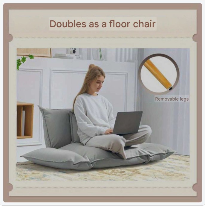 Relaxfauteuil – Loungestoel – Fauteuil – TV-stoel – Vloerstoel – Verstelbare Rugleuning – Polyester Gevuld – Geschikt voor Harde Vloeren