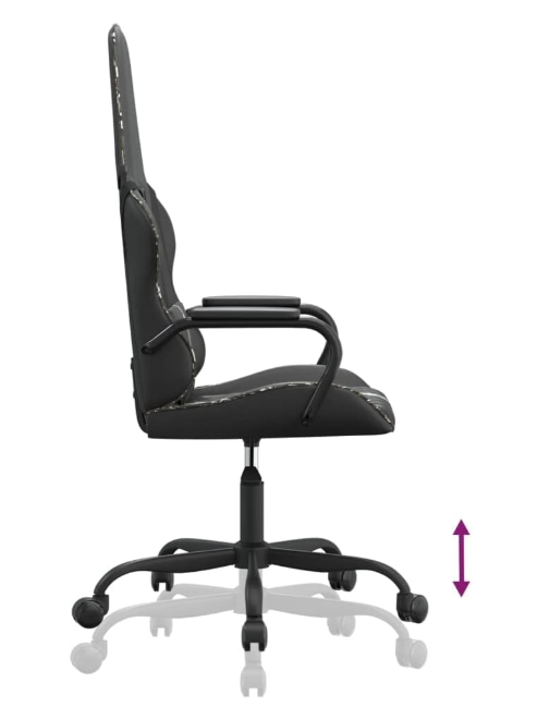 Gamingstoel – Gamestoel – Game Stoel – Bureaustoel – Racestoel – Kunstleer Bekleding – 360° Draaibaar – Verstelbare Zithoogte – Zwart Camouflage