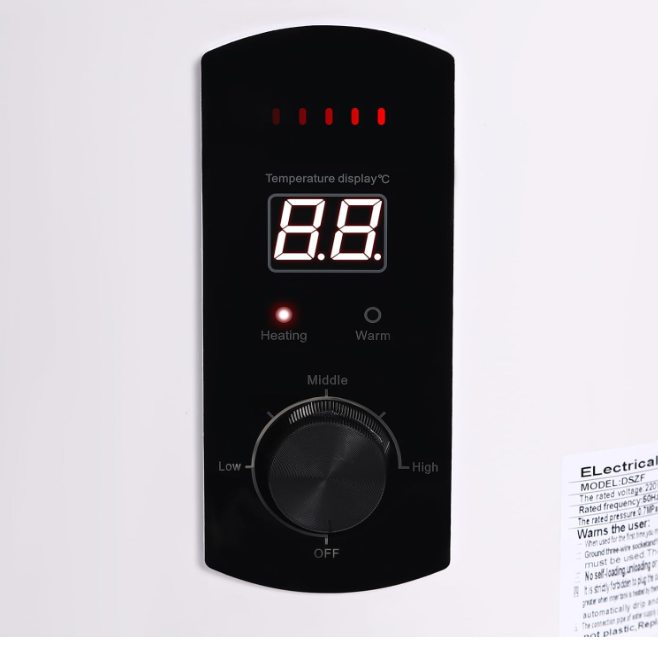 Elektrische Boiler – Warmwaterreservoir – Geiser – Waterverwarmer – Boiler Verticaal – 50 Liter – LED Temperatuurdisplay – Veiligheidsklep