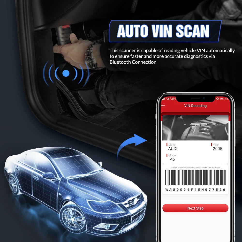 OBD2 Scanner – Diagnose Tool – Auto Uitlezer – Foutcode Lezer – Bluetooth Verbinding – Volledige Systeemdiagnose – Onderhoudsdiensten - Hete Versie 1-kabel