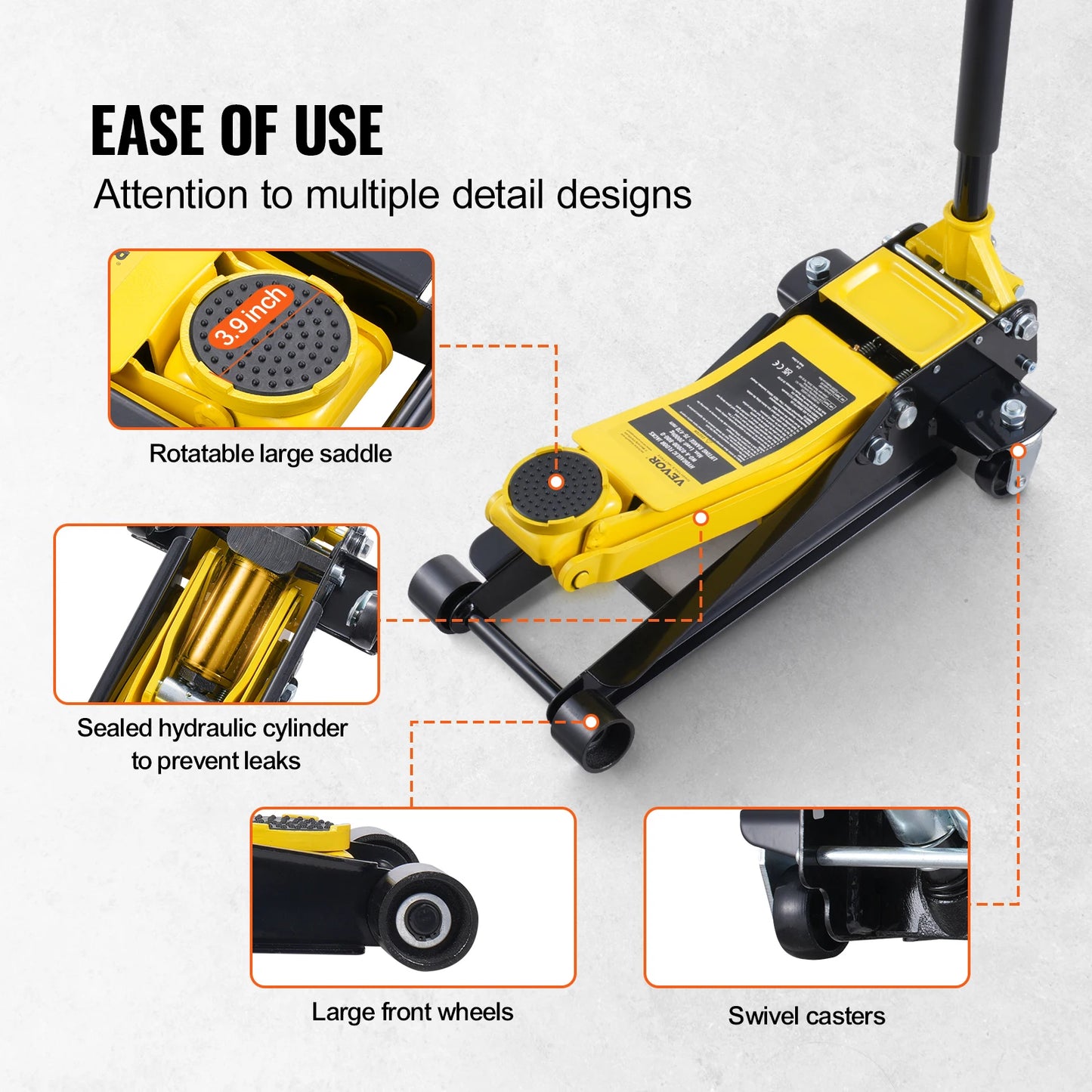 Autokrik Hydraulisch - Krik - Garagekrik - Laagprofiel Vloerkrik - 2 Ton - Motorlift - Heavy-Duty IJzeren Constructie - Ideaal voor Auto's en Motorsporttoepassingen