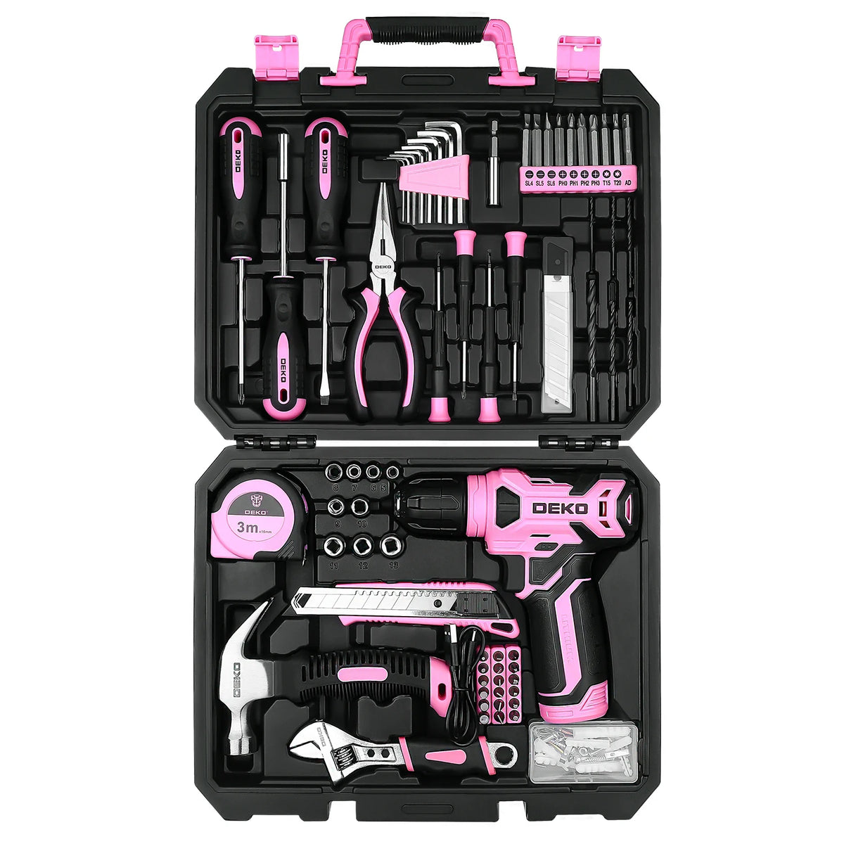 Gereedschapskoffer - Gevuld - Gereedschap - Gereedschapset - Schroevendraaierset - Meetlint - Rolmaat - Hamer - Bitset - Inbussleutelset - Zaag - Stanleymes - 126Pcs - Geel - QUORE