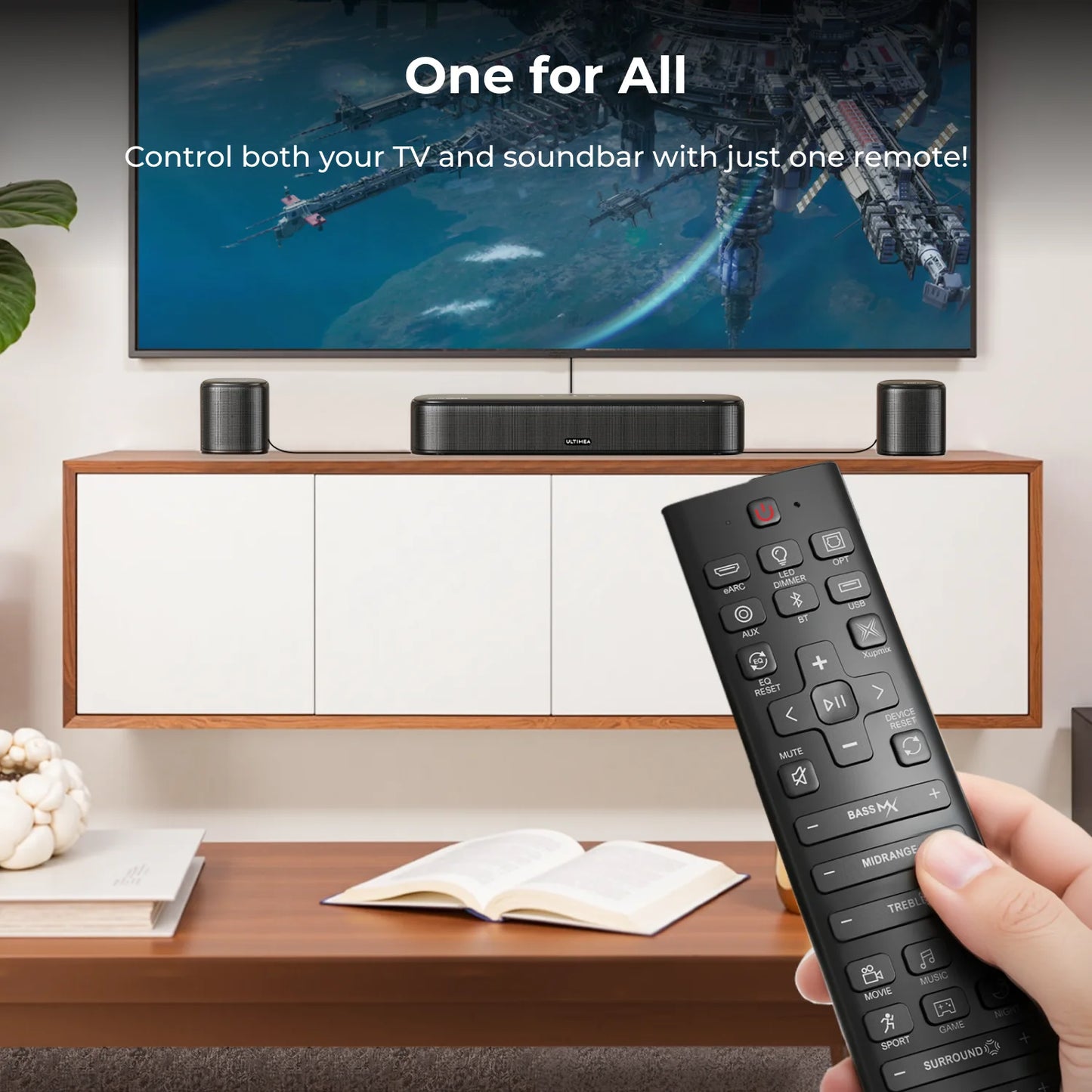 Soundbar - 7.1ch - Soundbar met Subwoofer - Soundbar voor TV - Smart App Control - 350W - Bluetooth TV Soundbar - Home Cinema Geluid - Zwart