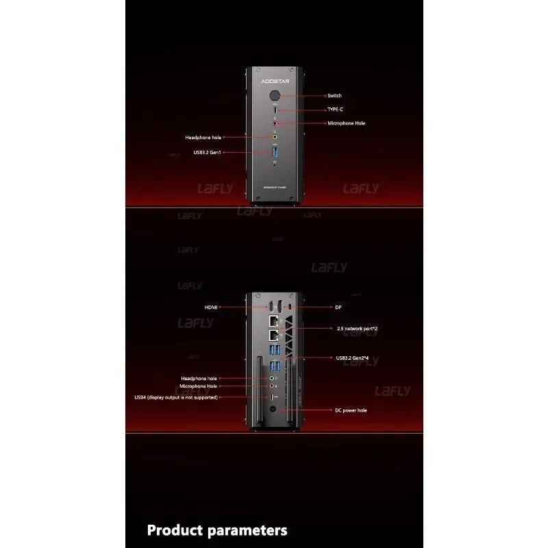 Mini PC – Mini Desktop – Compacte Desktop – Microcomputer – Kleine PC – AMD R7 7435HS Processor – 16 GB RAM – 512 GB SSD – DP HDMI Type-C Aansluitingen