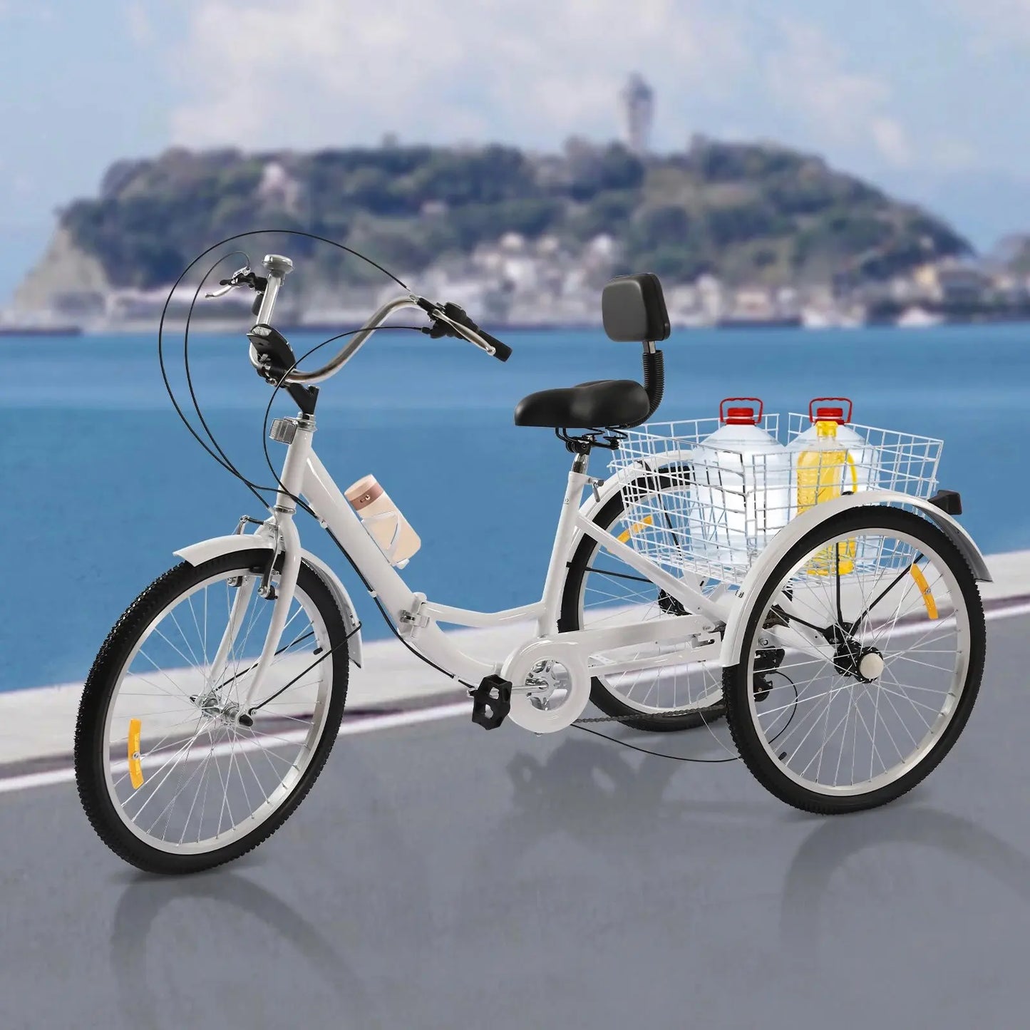 Driewieler – Driewiel Fiets – Driwieler – Driewielfiets – 7 Versnellingen – Stalen Frame – Inklapbaar Frame - Zwart