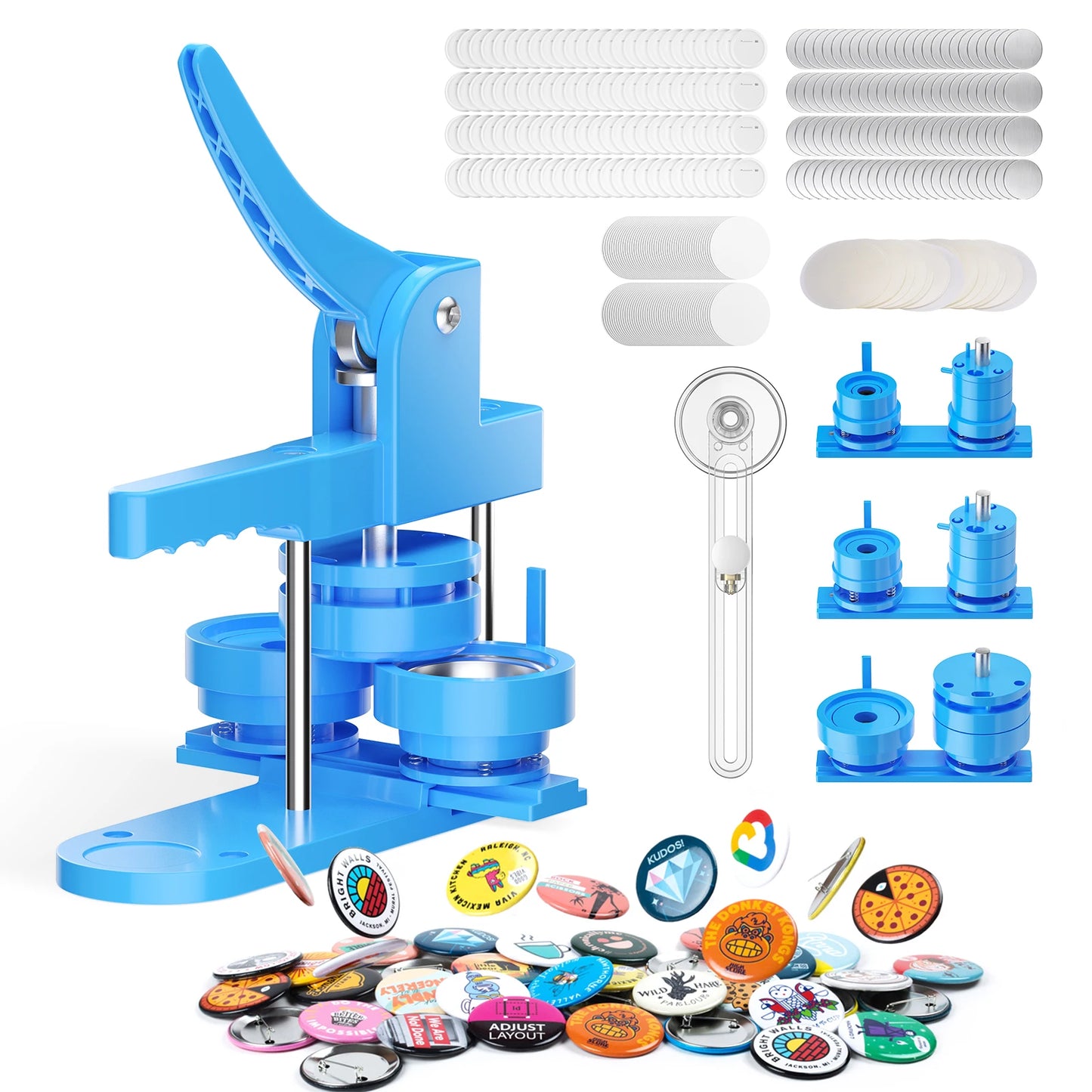 Knop Maker Machine - Knopenmachine - knop Badge Maker - Badge Pin Maker - handmatige machine - 25Mm, 32Mm, 58Mm - Purple