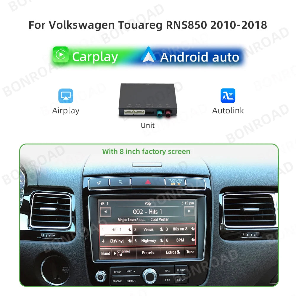 Carplay Interface – Android Auto Adapter – Draadloze Connector – Navigatiemodule – Infotainmentsysteem Upgrade – Draadloos CarPlay En Android Auto – GPS En Bluetooth – Mirror Link Ondersteuning - QUORE