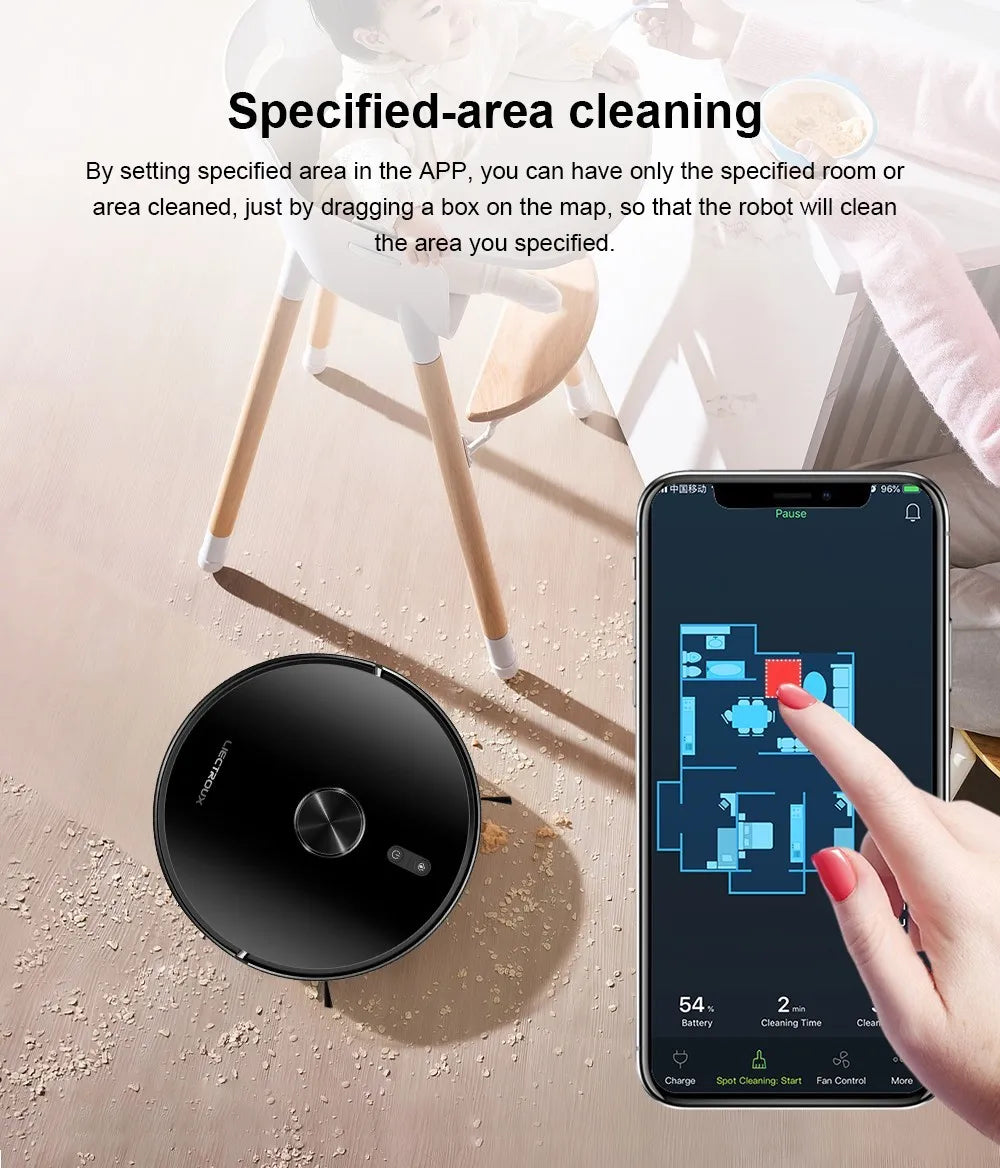 Robotstofzuiger – Robotstofzuiger Met Dweilfunctie – Slimme Stofzuiger – Robotstofzuiger Met App – 6500 Pa Zuigkracht – 235 Ml Waterreservoir
