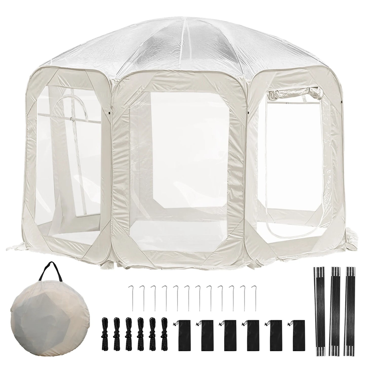 Pop-Up Schermtent – Vouwtent – Buitentent – Muskietennet Tent – 3x3 Meter – Waterafstotend – Stevig Frame