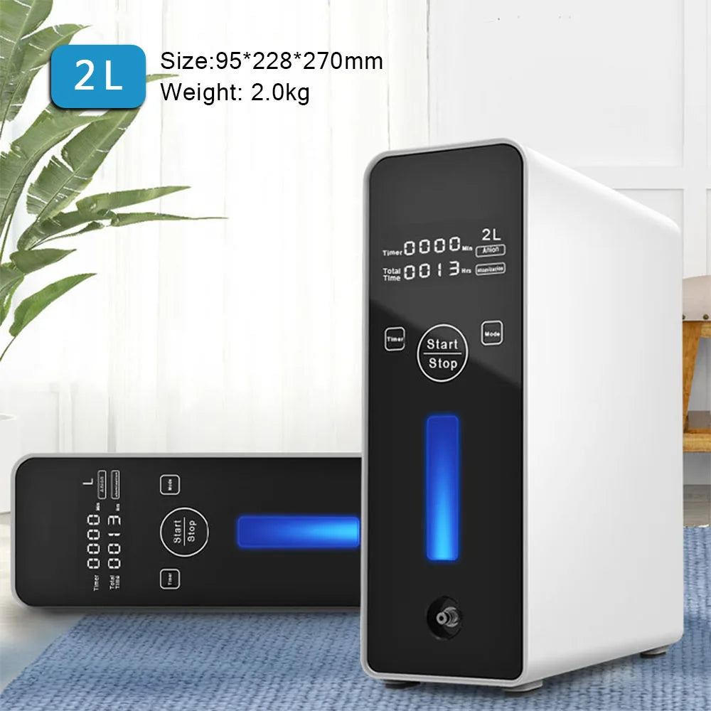 Ziqing Portable 1-2L Oxygen Concentrators Generator Machine Household Caroxigen Making Machine Respiratory Health Monitors - QUORE