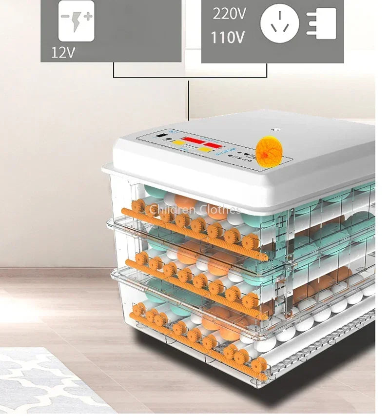 Eierbroedmachine – Eierincubator – Kipbroedmachine – Kuikenbroeder – Broedkast – Capaciteit 120 Eieren – Automatische Kantelfunctie