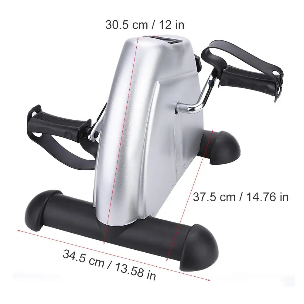 Draagbare Nieuwe Pedaaltrainer - Trainingshulpmiddel - Sportschool Binnen - 30,5 cm x 34,5 cm x 37,5 cm - Zilver
