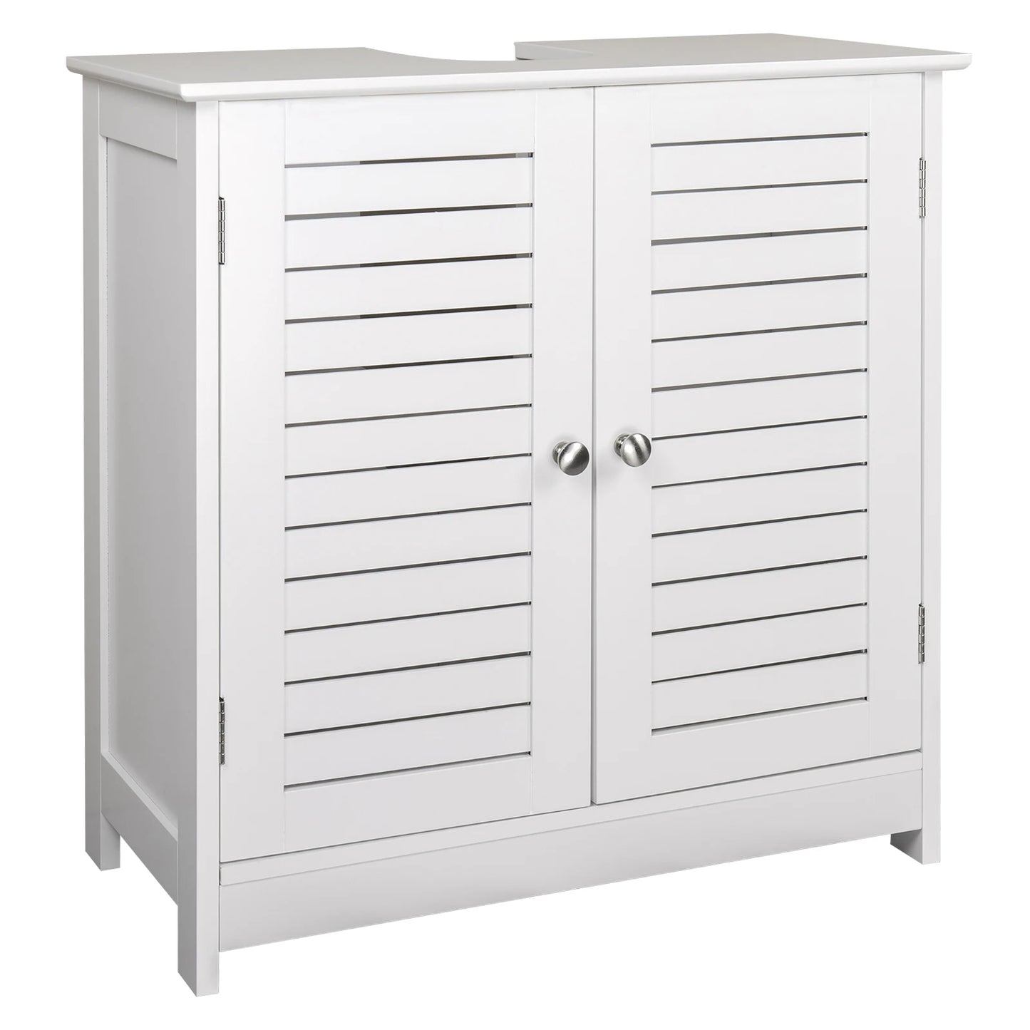 Wastafelonderkast - Badkamer - op Poten - Onderkast - Meubel - Praktische Opbergruimte - Onder de Wastafel - 60x30x60cm - Vrijstaand Toiletmeubel - Modern MDF-design - Wit