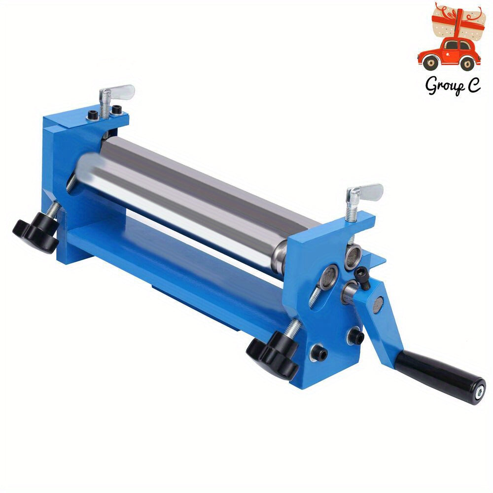 Buigmachine drie-rollen – Plaatwals – Plaatbuiger – Metaalbuiger – Buigapparaat – Handmatige bediening – Werkbreedte 300 mm – Geheel metalen constructie – Blauw