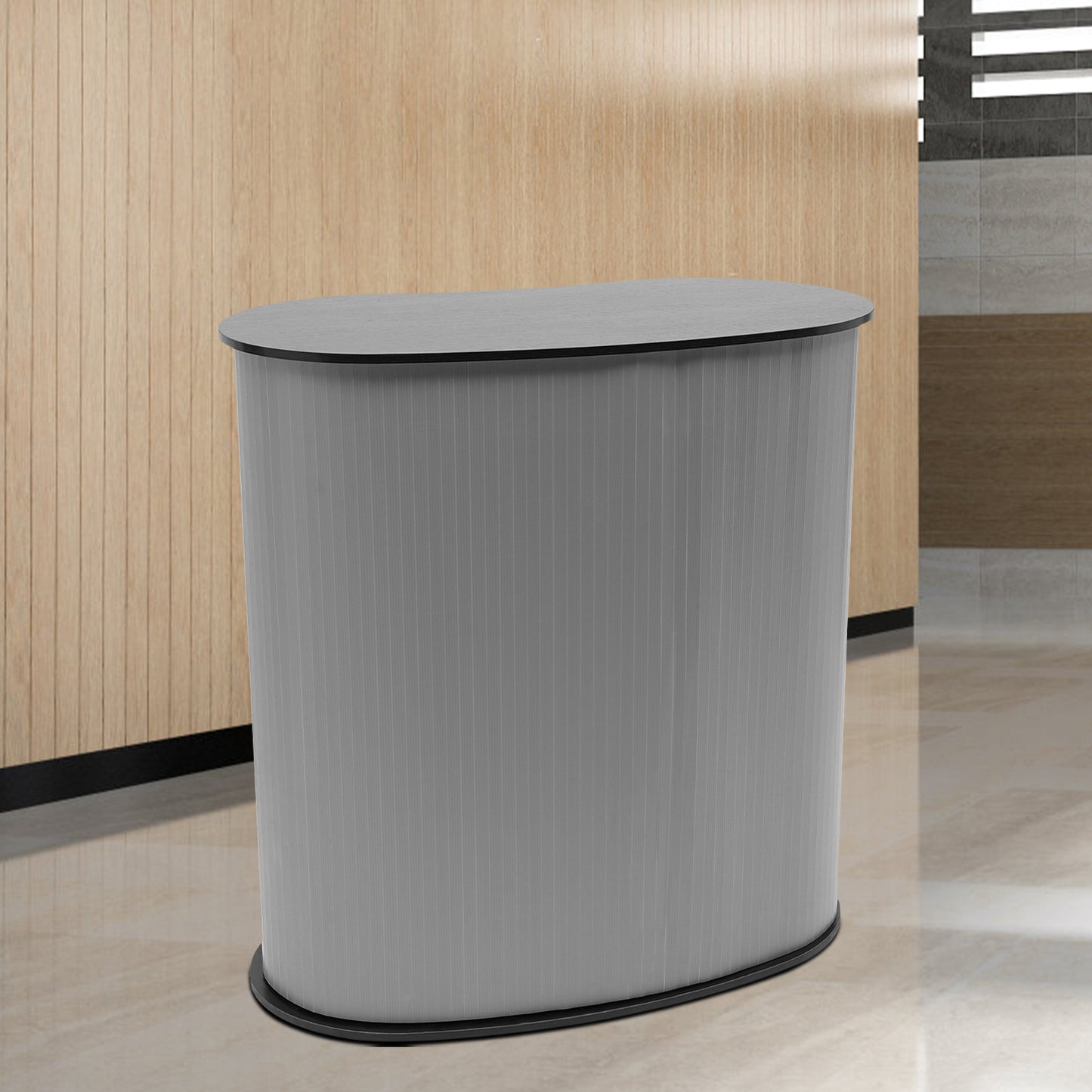 Black Detachable Service Counter with Carry Bag, Portable Plastic Lectern (49.9 KG Capacity) for Product Demonstrations & Business Meetings
