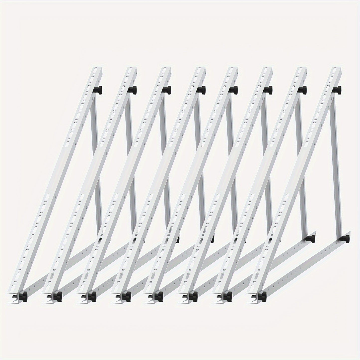 Verstelbare Montagerails Zonnepanelen – Montageset, Montagesysteem, Montagebeugels, Solar Bevestiging – Set Van 4 – 118 cm Aluminium Rails – Kantelbaar 0-90 Graden Zonder Gereedschap