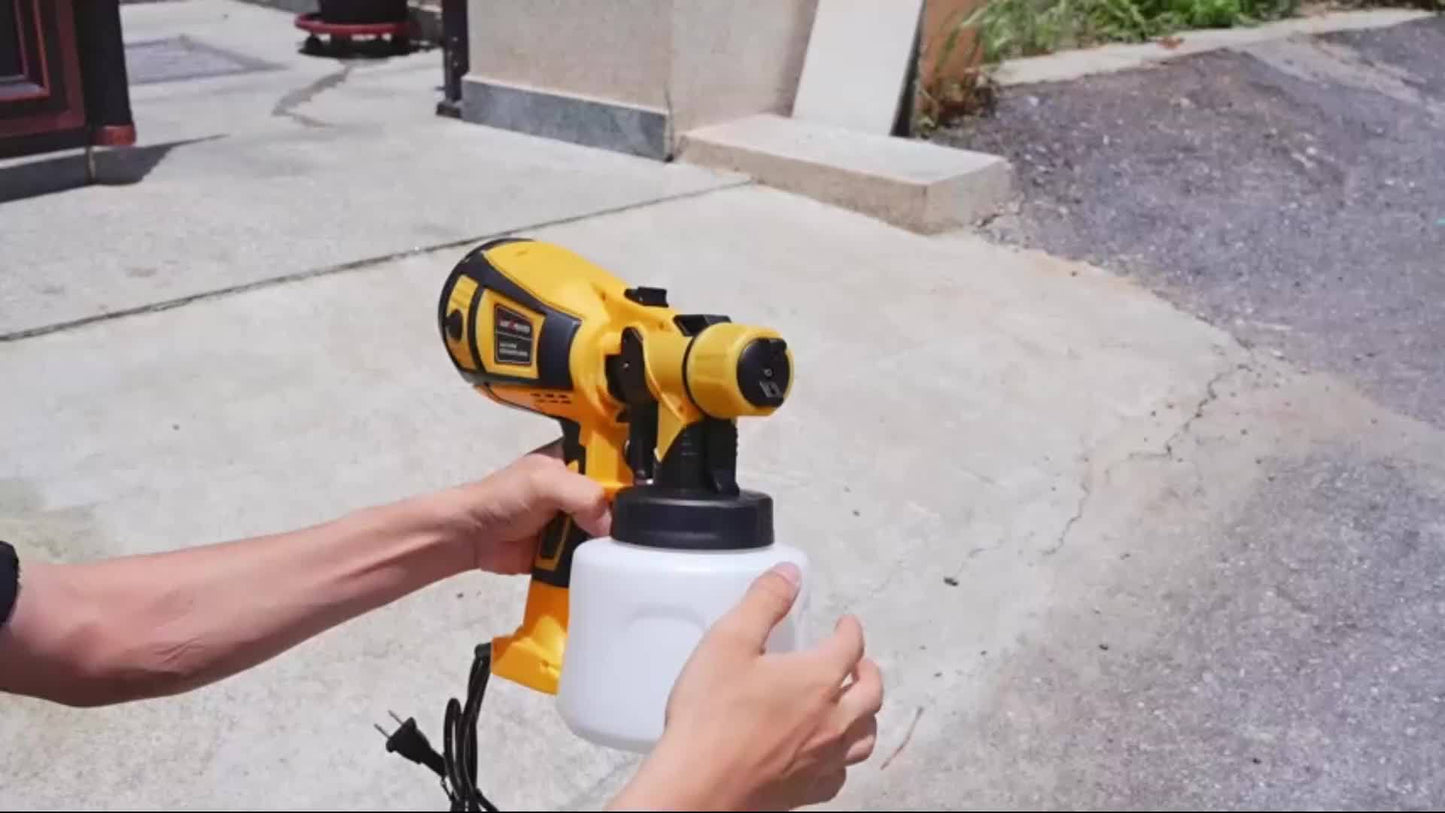1000W 1400ml Electric Spray Gun High Power HVLP Paint Sprayer Auto Furniture Steel Coating Airbrush for Home DIY with 4 Nozzles