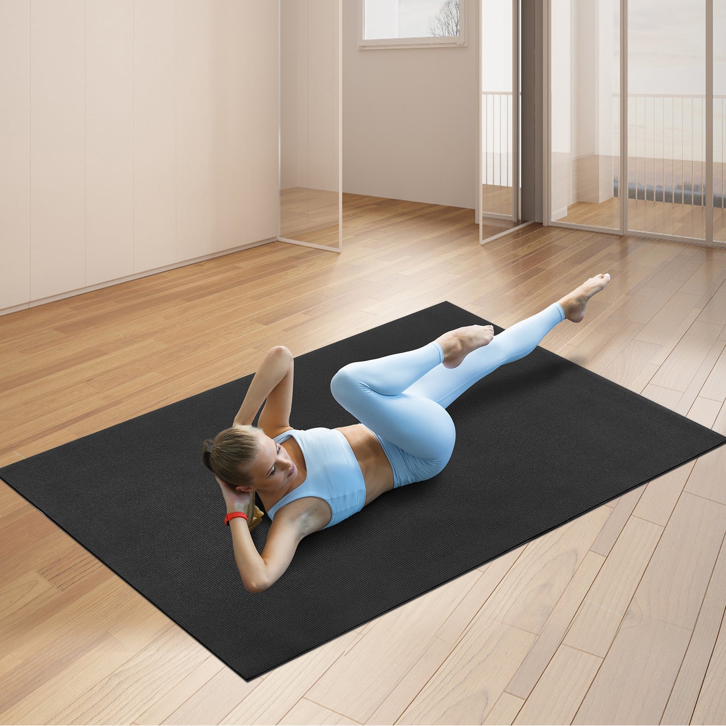 Yogamat – Fitnessmat – Sportmat – Pilatesmat – Trainingsmat – Extra Groot 213x152 cm – Antislip PVC Materiaal