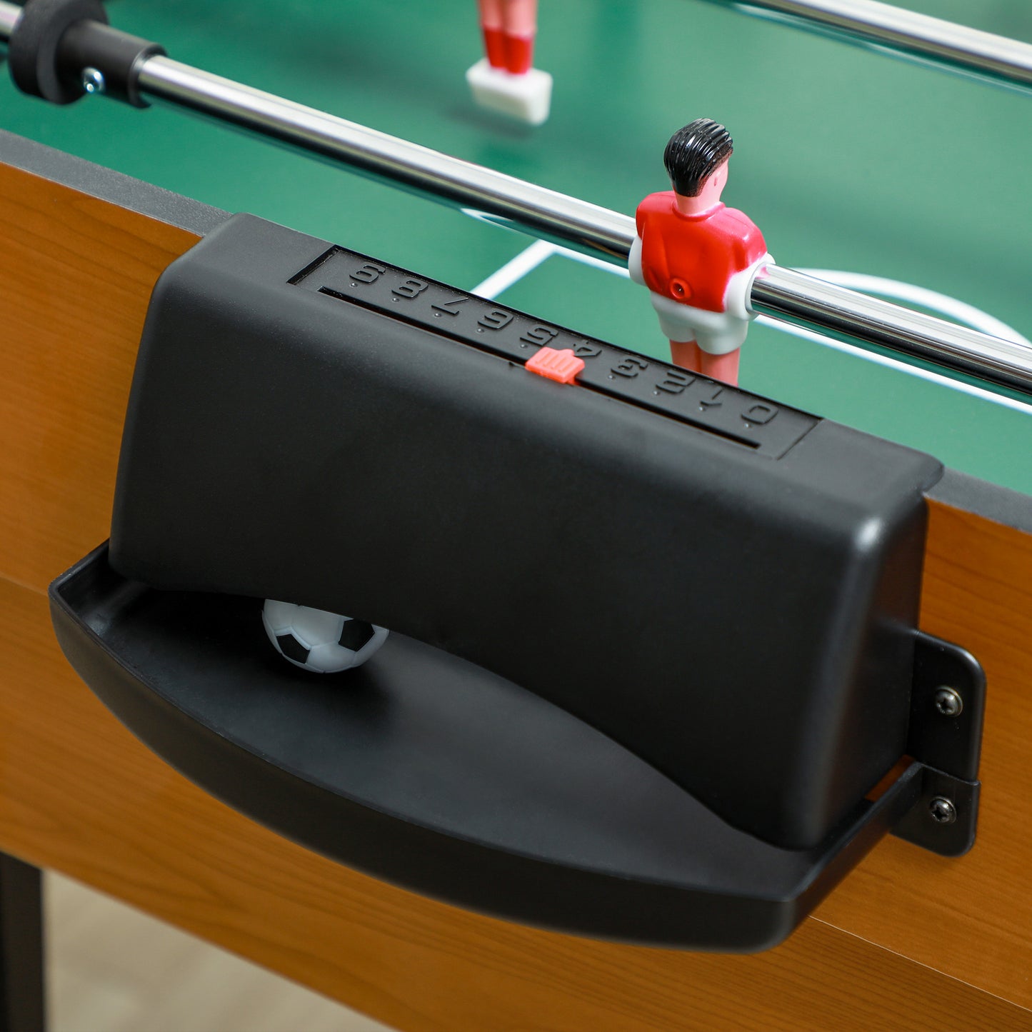4-in-1 Speltafel – Speeltafel – Tafelgame – Spel Meubel – Entertainment Tafel – Compact Formaat – Duurzaam Hout en Metaal – Natural Wood Zwart
