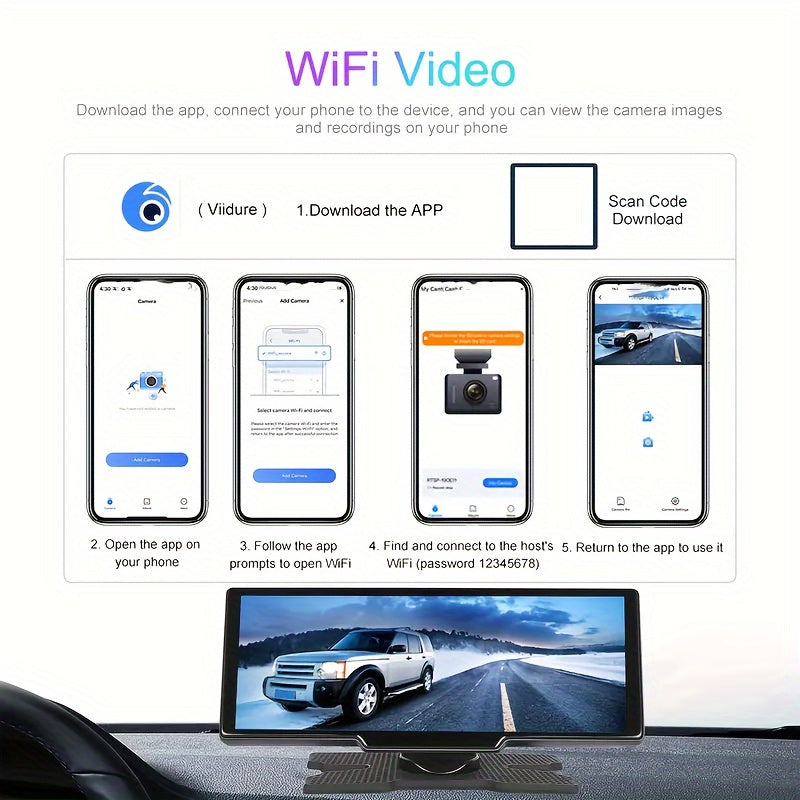 HIKITY NEW 9.3-inch For CarPlayer Stereo Radio Wireless For Android Auto Car Multimedia Player With Touchscreen Mirror Link, FM, USB/AUX/TF, 64G TF Card Universal