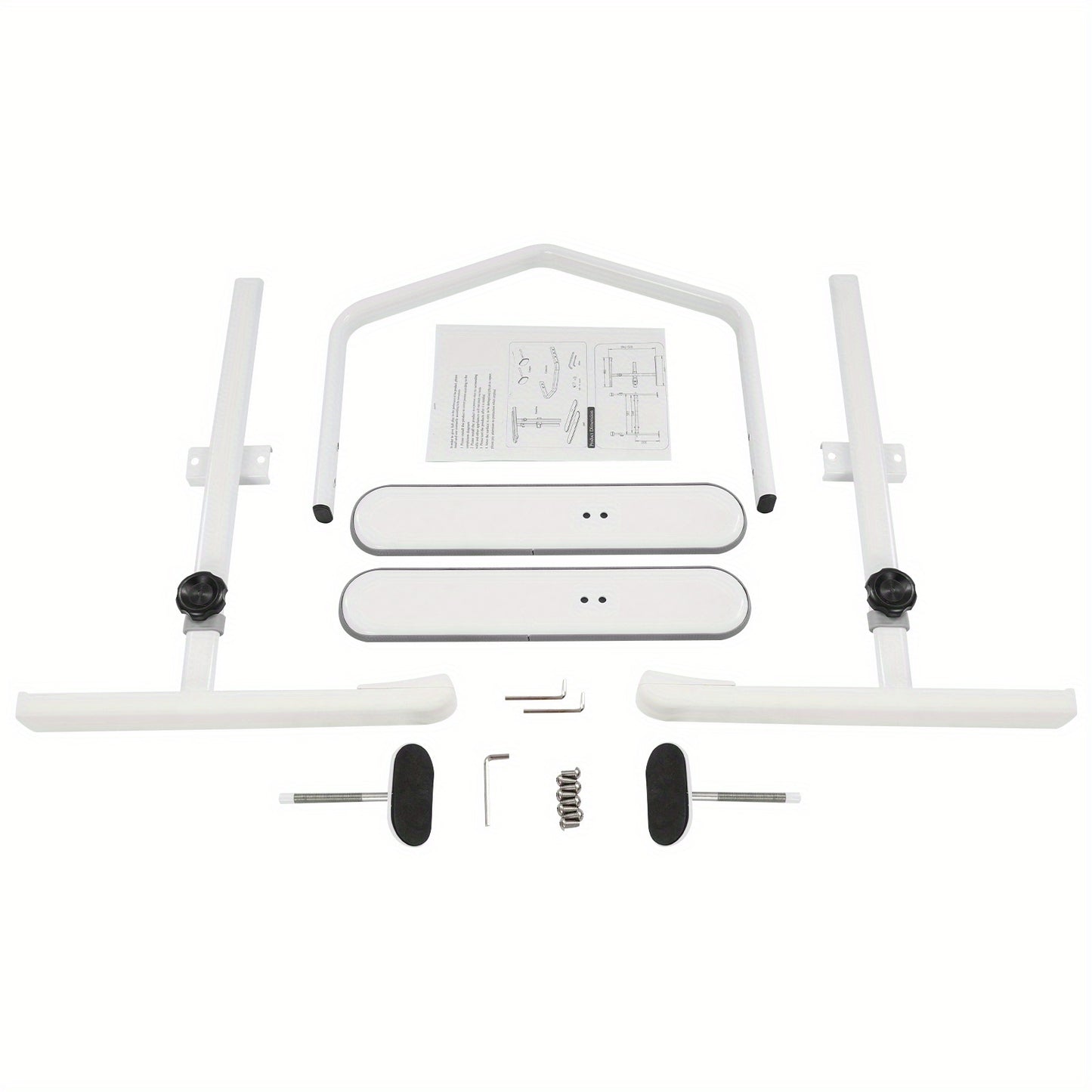 Toiletbeugel – Toiletbeugel Veiligheid – Toiletsteun – Toiletbeugel Wandbeugel – Verstelbare Toiletsteun – Verstelbaar Hoogte – Antislip Basis – Max. Draagkracht 150 kg – Wit