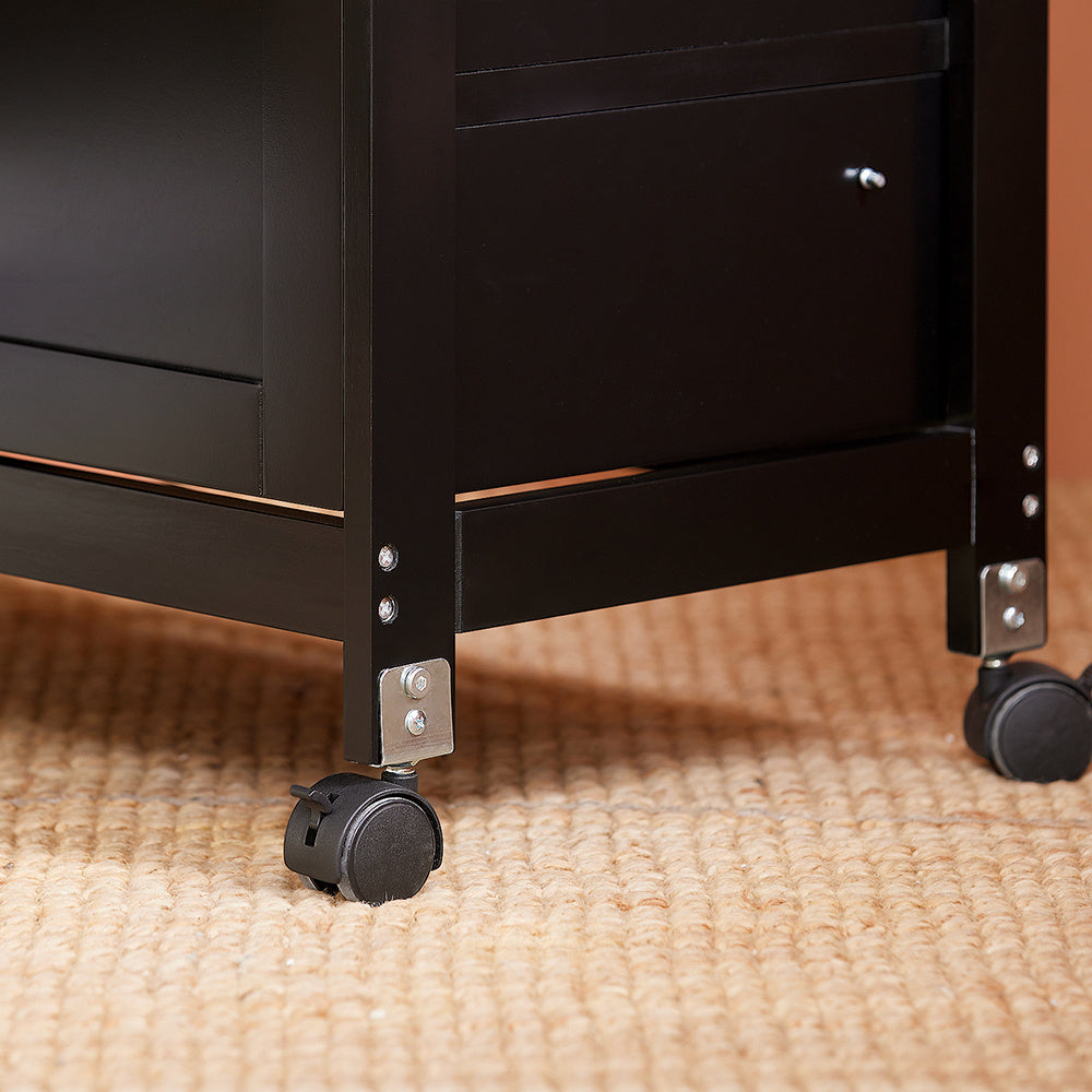 Keukentrolley – Serveerwagen – Keukenwagen – Opbergwagen – Werkblad Trolley – 68x38x85 cm – MDF Hout & Kurk