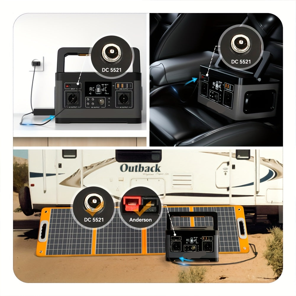 Draagbare Powerstation – Mobiele Accu – Externe Batterij – Camping Stroomvoorziening – 520Wh Capaciteit – 500W Output