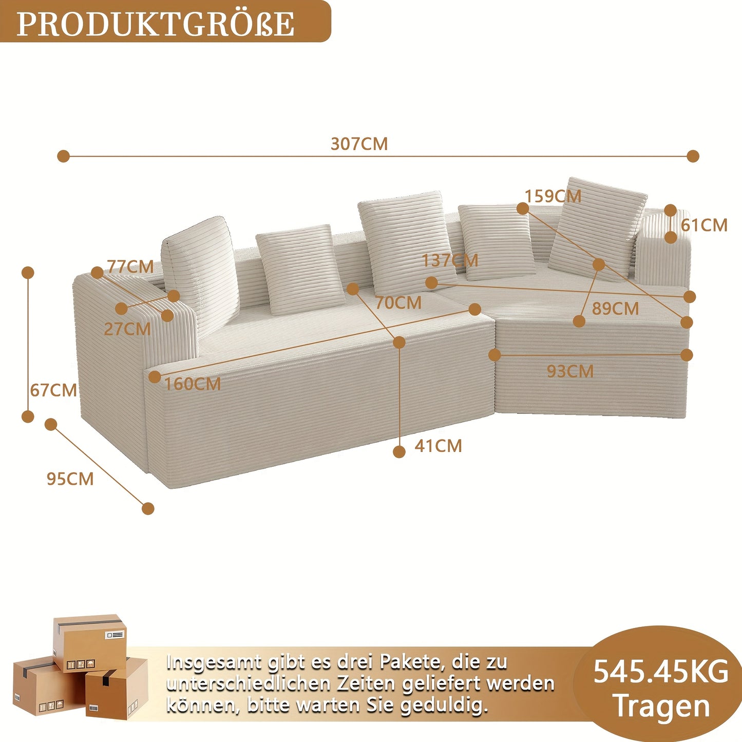 Moderne Modulaire Bank – Hoekbank – Slaapbank – Loungebank – Zithoek – Diepe Zitting – Geen Montage Nodig – Gecomprimeerd Zonder Hout