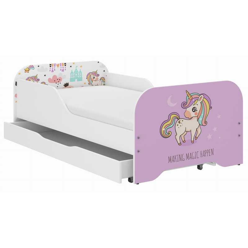 kinderbed – peuterbed – juniorbed – bedhuisje – meisjesbed – Veilig Met Uitvalbeveiliging – Inclusief Comfortabel Schuimmatras 140x70 cm