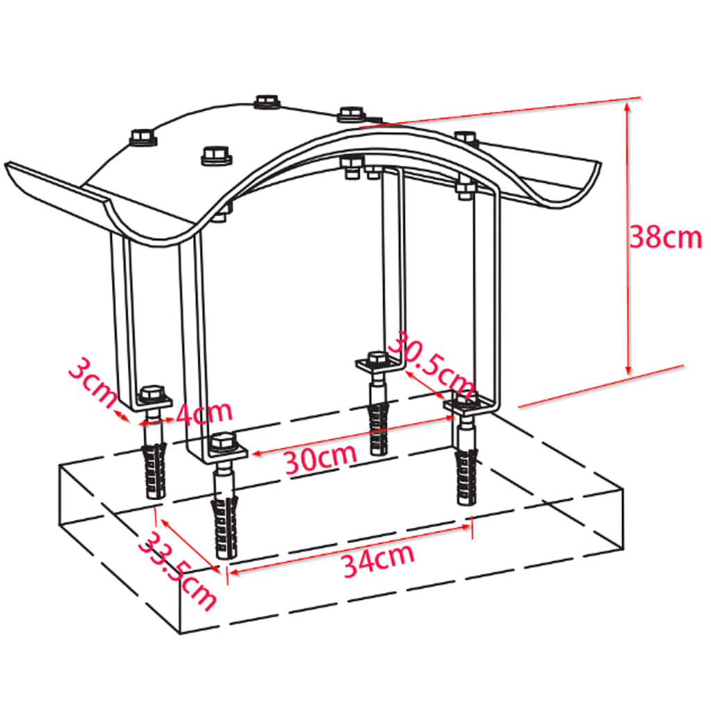 Schoorsteenkap – Schoorsteenafdekking – Schoorsteenkapje – Rookkap – Dakkap – 60 x 60 x 38 cm – Roestvrij Staal – Weerbestendig & Duurzaam