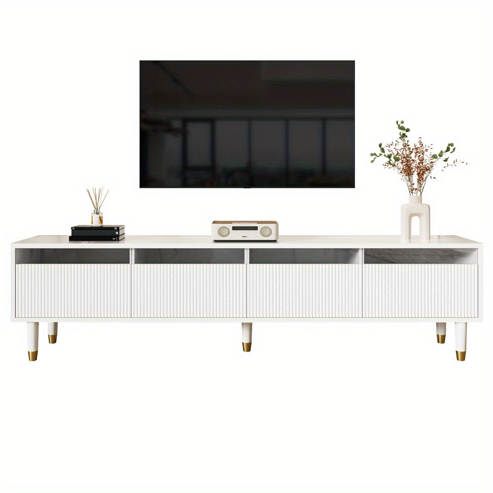 Television Stand | Contemporary TV Stand | 178 Cm Long | Sleek Design | Additional Storage Options | 4 Compartments | Perfect for The Lounge - Sturdy, Elegant, And Adaptable - QUORE