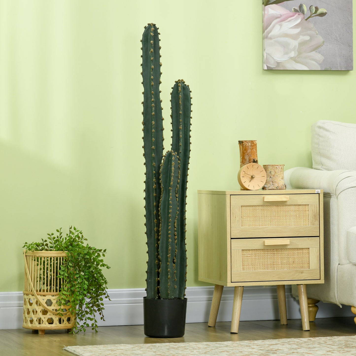 Kunststof Cactus – Nepplant – Sierplant – Kamerplant – Groene Plant – Groot Formaat 120 cm – Realistisch Uitziend