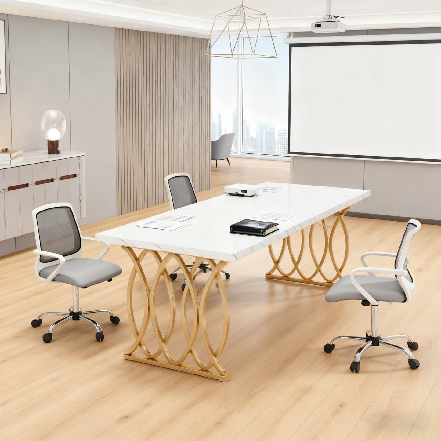 Bureau – Bureautafel – Computertafel – Kantoortafel – Werkplek – 160 cm Breed – Stevig Houten Frame