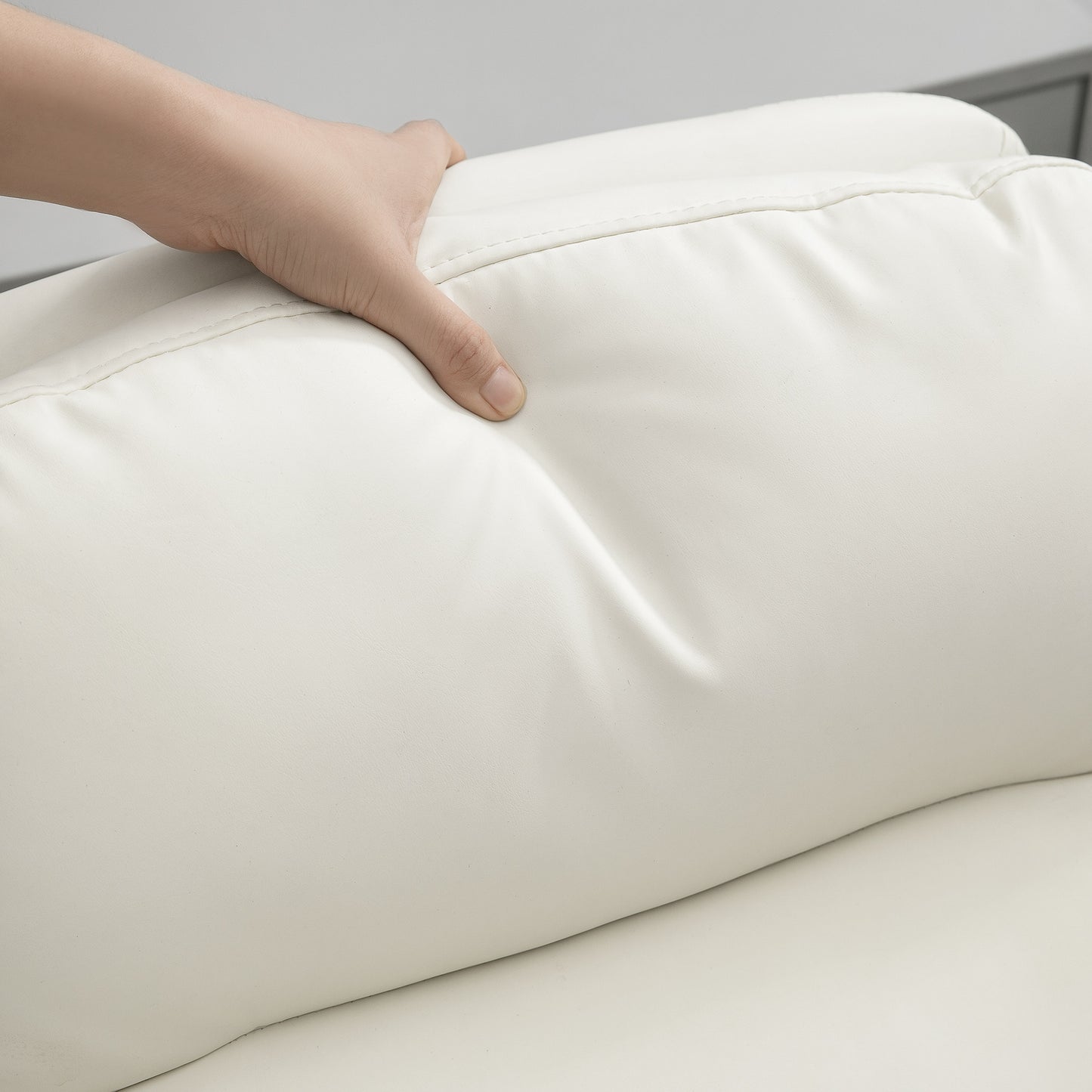 Bureaustoel – Werkstoel – Bureaustoel Ergonomisch – Kantoorstoel – Draaistoel – Wit – Verstelbare Zithoogte – Kunstlederen Bekleding