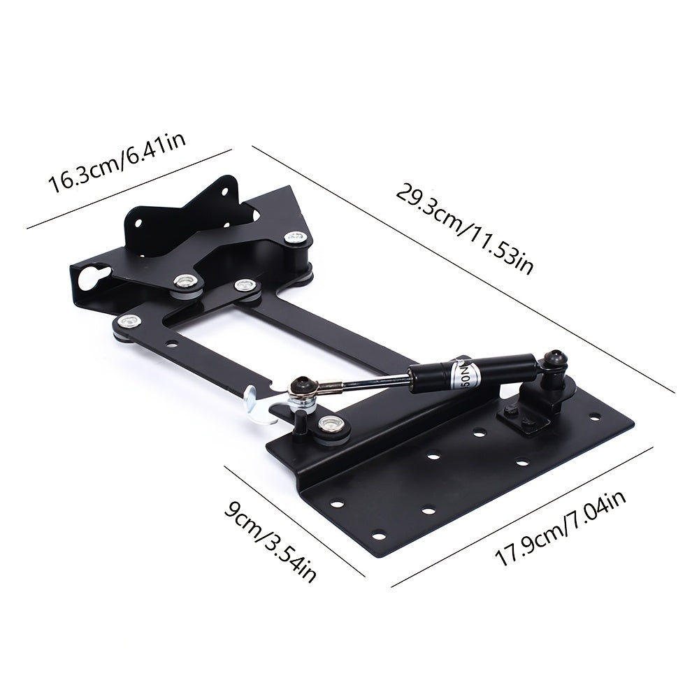 Scharnier – Meubelscharnier – Hefmechanisme – Deurscharnier – Koffietafel Hefscharnier – Zwart Staal – 35 kg Draagkracht – Voorliggend 110°