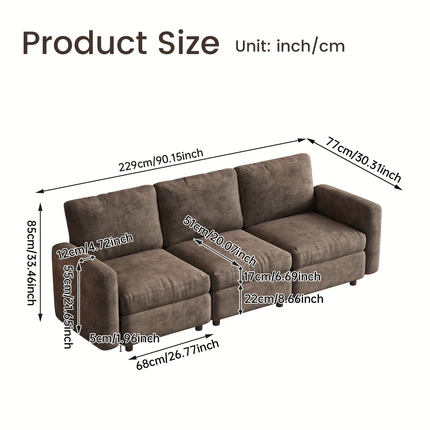 Moderne Modulaire Hoekbank – Loungebank – Slaapbank – Sofa – Zitbank – Met Opbergruimte – Oversized U-Vorm – Duurzaam Niet-Houten Frame